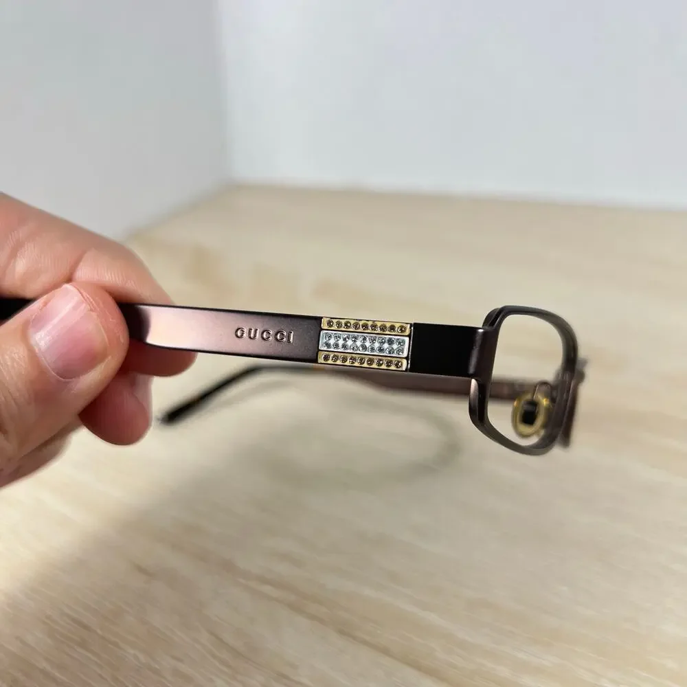 Gucci GG2769/STRASS NDE Eyeglasses Rhinestones Dark Brown Metal Frame 51-17-135